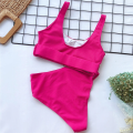 STRÓJ KĄPIELOWY WYSOKI STAN SEXY BIKINI RÓŻ.png
