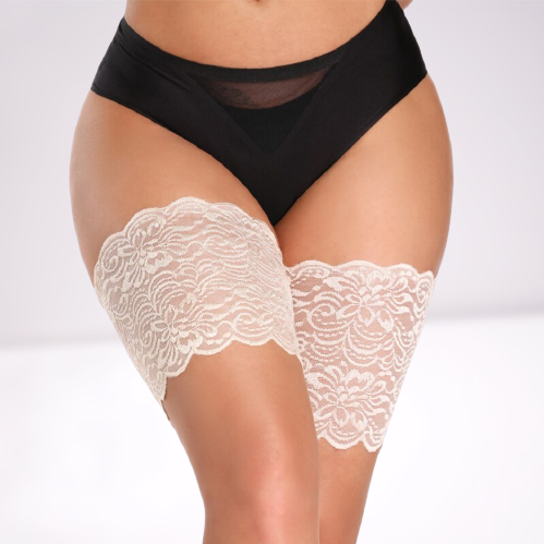Koronkowe Opaski Na Uda Przeciw Otarciom Beżowe