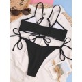 Strój Kąpielowy Sexy Bikini Wiązane Straps Czarny.jpg