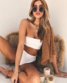 Strój Kąpielowy Sexy Bikini Wysoki Stan Biały.jpg