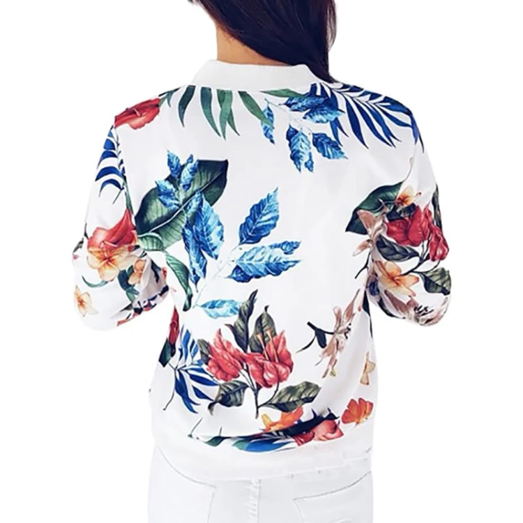 Bluza w Kwiaty Damska Kurtka Bomberka Biała.jpg