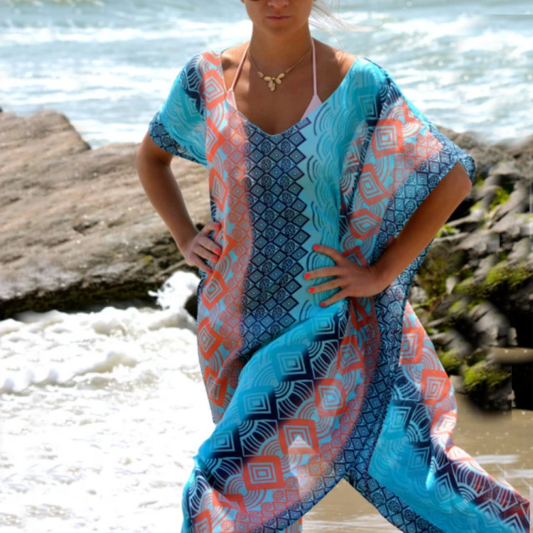 Pareo Letnia Tunika Sukienka Plażowa Narzutka Boho.png