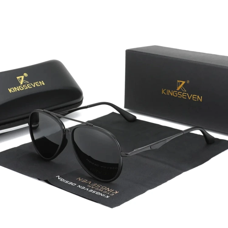 Okulary Przeciwsłoneczne Kingseven Uv400 Pilotki Black/Gray.jpg