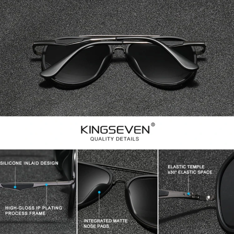 Okulary Przeciwsłoneczne Kingseven Uv400 Pilotki Gold/Brown.jpg
