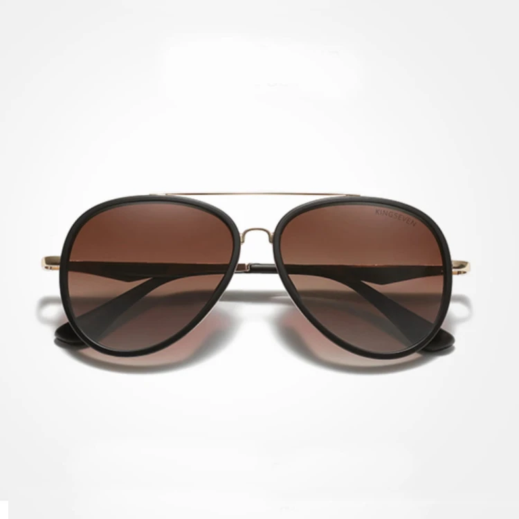Okulary Przeciwsłoneczne Kingseven Uv400 Pilotki Gold/Brown.jpg