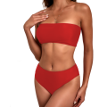 Strój Kąpielowy Sexy Bikini Wysoki Stan Czerwony.png