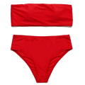 Strój Kąpielowy Sexy Bikini Wysoki Stan Czerwony.png