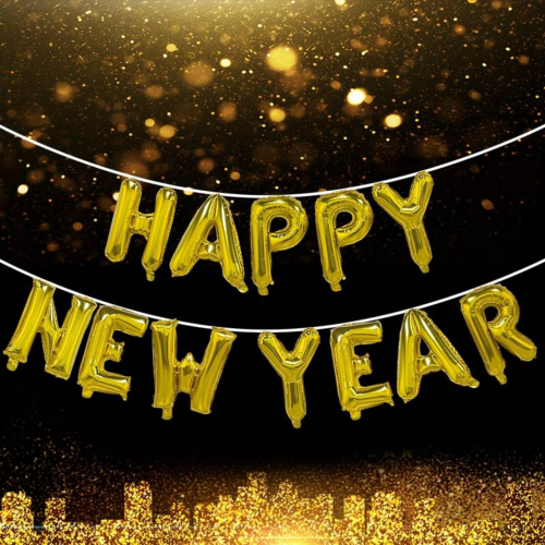 Zestaw Balonów Balony Sylwester Happy New Year 40cm