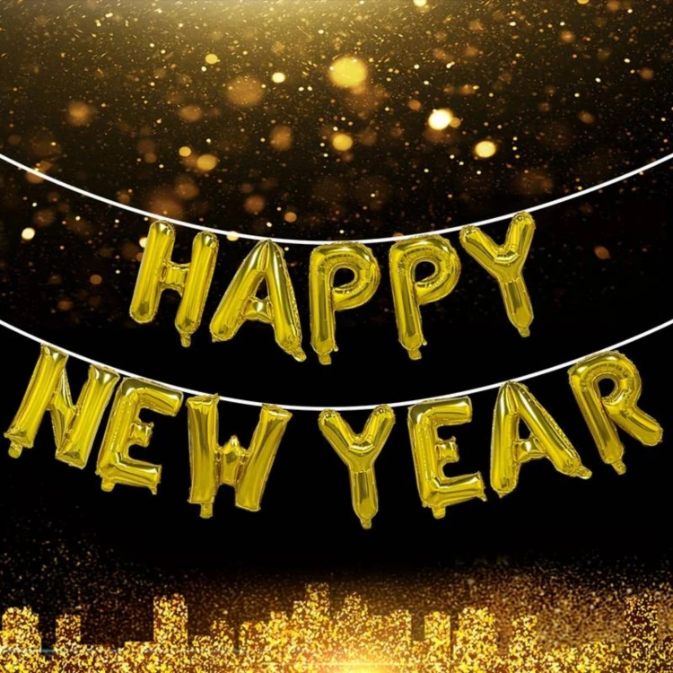Zestaw Balonów Balony Sylwester Happy New Year 40cm