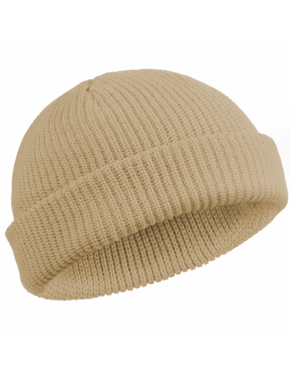 Czapka Rybacka Beżowa Dokerka Wywijana Beanie.png