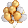Balony Srebrno Złote Dekoracja Na Przyjęcie Zestaw.png