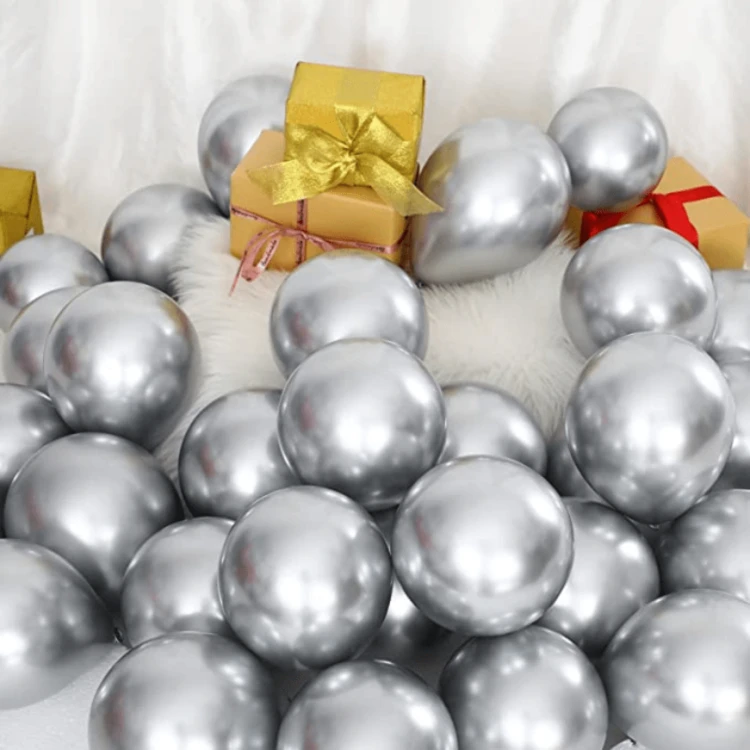 Balony Srebrno Złote Dekoracja Na Przyjęcie Zestaw.png
