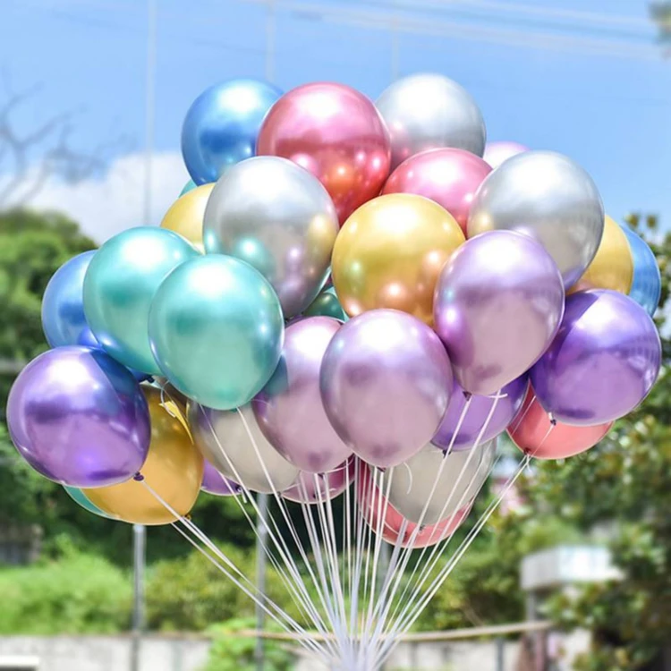 Metaliczne Kolorowe Balony Dekoracyjne Party.png