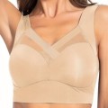 Bezszwowy Elastyczny Biustonosz Sportowy Beżowy.jpg