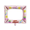 Ramka Balonowa Fotoramka Do Zdjęć Urodzinowa Różowa.jpg