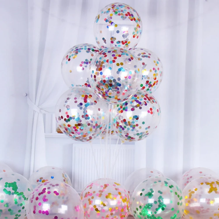 Balony Z Kolorowym Konfetti Kropki Zestaw 5 szt.jpg