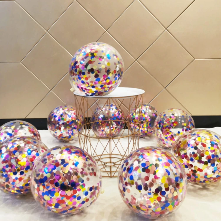 Balony Z Kolorowym Konfetti Kropki Zestaw 5 szt.jpg