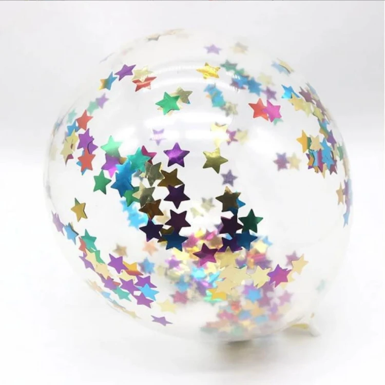 Balony Z Kolorowym Konfetti Gwiazdki Zestaw 5 szt.jpg