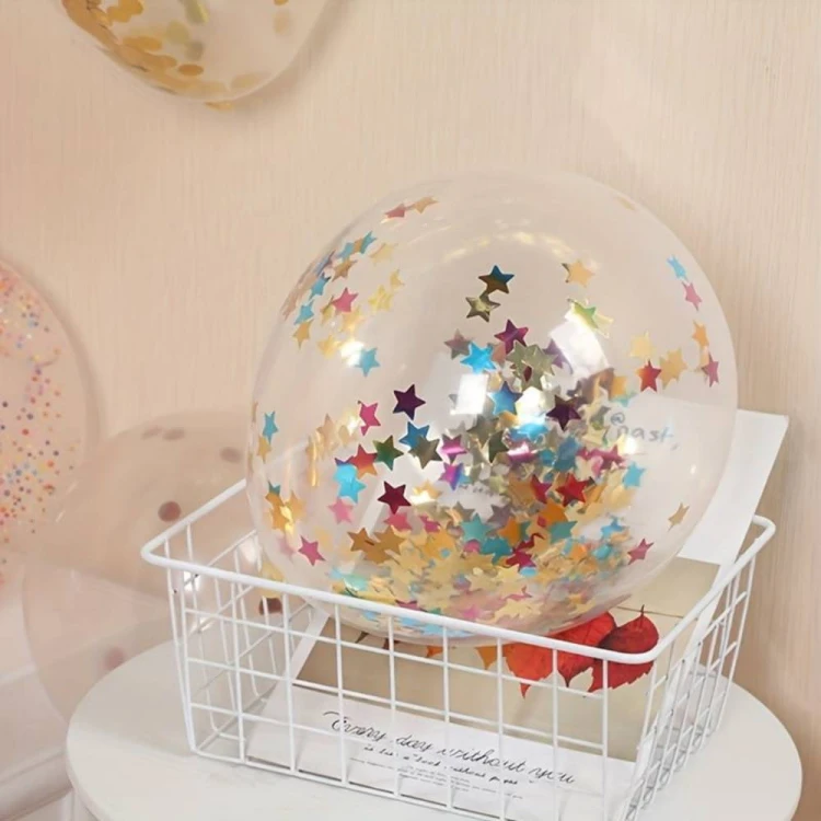 Balony Z Kolorowym Konfetti Gwiazdki Zestaw 5 szt.jpg