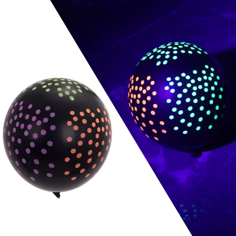 Zestaw Balonów Fluorescencyjnych Neon Kropki 10 szt .jpg