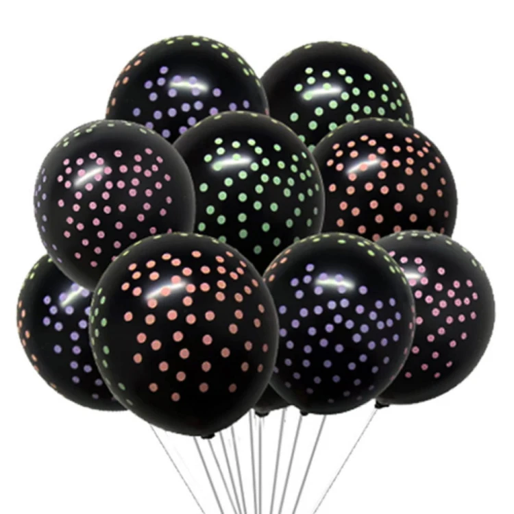 Zestaw Balonów Fluorescencyjnych Neon Kropki 10 szt .jpg