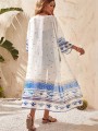 Długa Zwiewna Tunika Plażowa Sukienka Boho.jpg