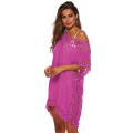 Letnia Tunika Plażowa Pareo Sukienka Boho Różowa.png
