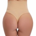 Stringi Wyszczuplające Modelujące Brzuch Wysoki Stan Beż XXL