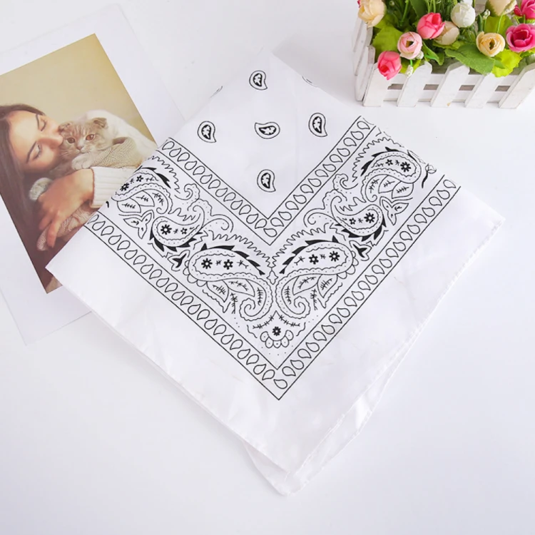 Bandamka Chusta Bandana Chustka Na Głowę Szyję Włosy Apaszka Bandama Biała