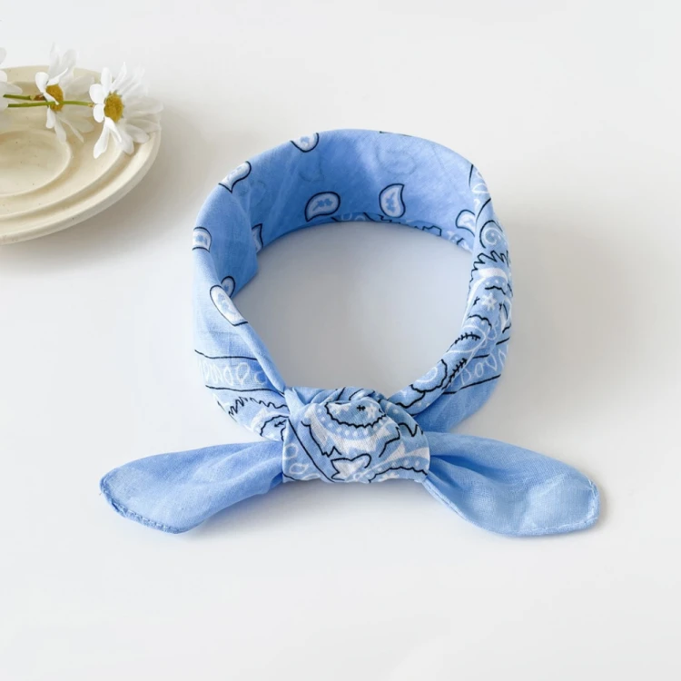 Bandamka Chusta Na Głowę Szyję Apaszka Bandana Błękit