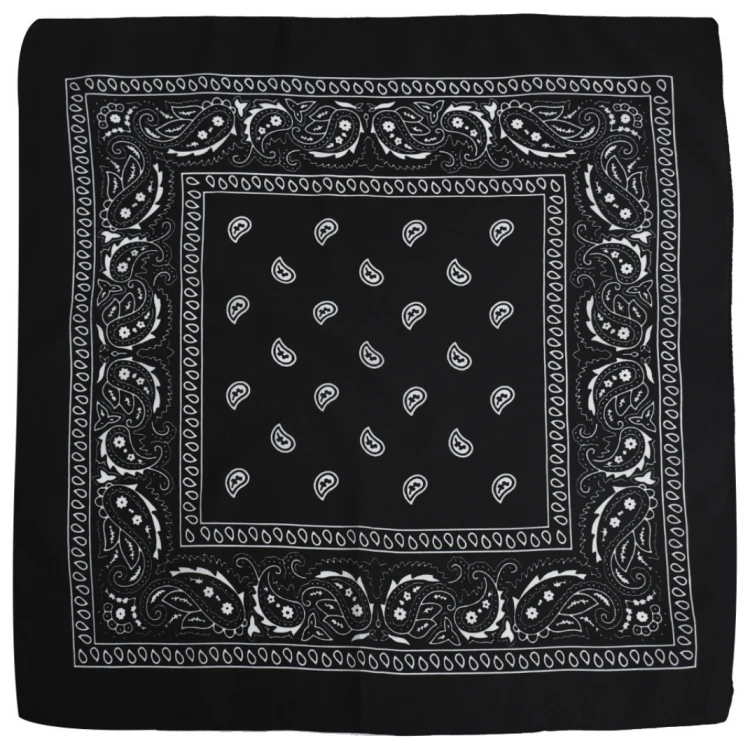 Bandamka Chusta Na Głowę Szyję Apaszka Bandana Czarna