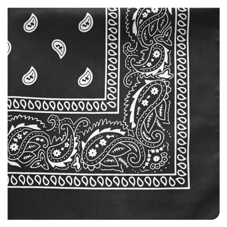 Bandamka Chusta Na Głowę Szyję Apaszka Bandana Czarna