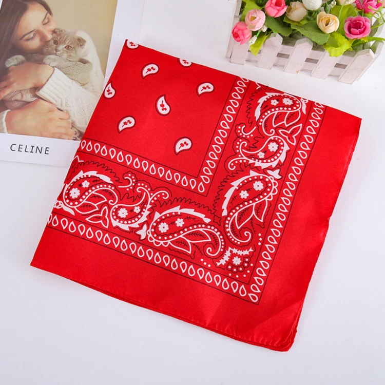 Bandamka Chusta Na Głowę Szyję Apaszka Bandana Czerwona