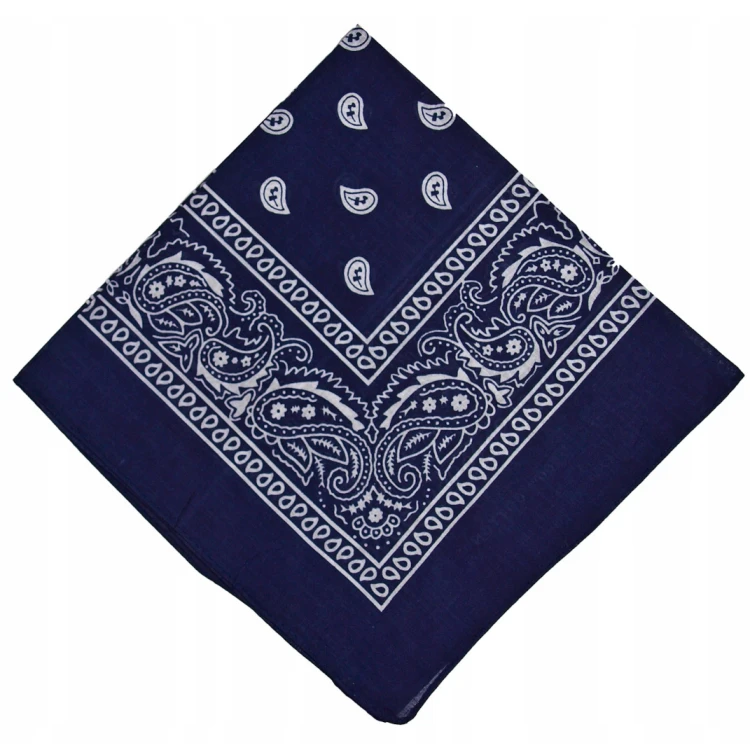 Bandamka Chusta Na Głowę Szyję Apaszka Bandana Granatowa