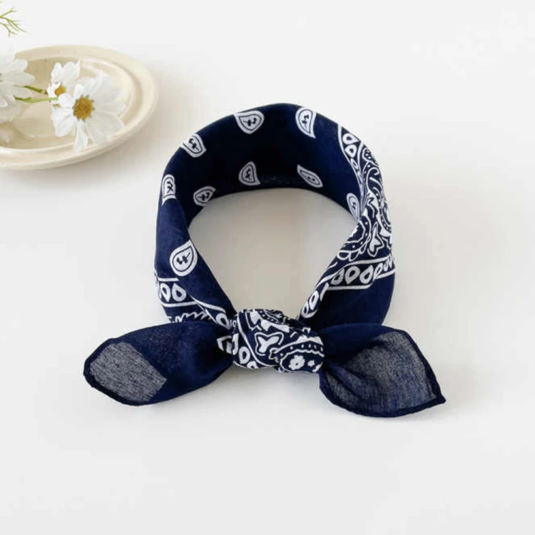 Bandamka Chusta Na Głowę Szyję Apaszka Bandana Granatowa