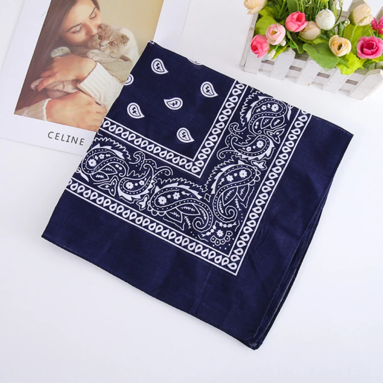 Bandamka Chusta Na Głowę Szyję Apaszka Bandana Granatowa
