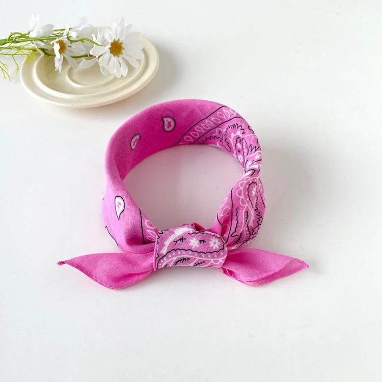 Bandamka Chusta Na Głowę Szyję Apaszka Bandana Różowa