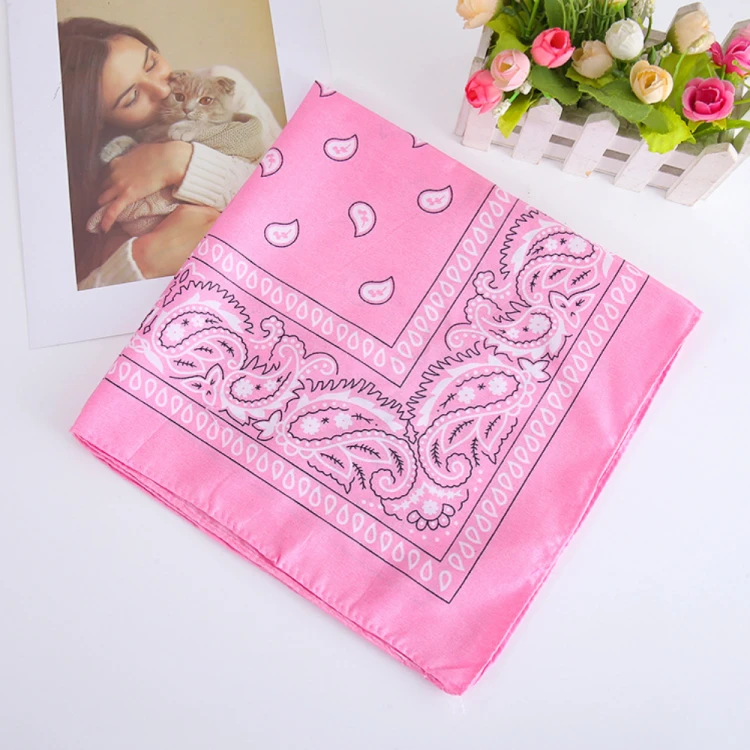 Bandamka Chusta Na Głowę Szyję Apaszka Bandana Różowa