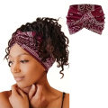 Opaska Do Włosów Szeroka Turban Elastyczna Bordo.png