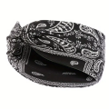Opaska Do Włosów Szeroka Turban Elastyczna Czarna.png