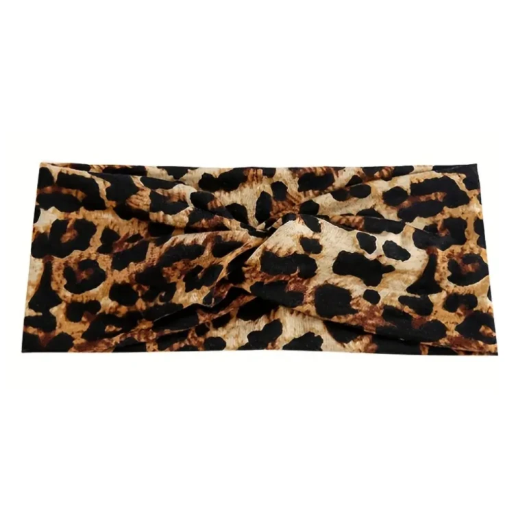 Opaska Do Włosów Szeroka Turban Elastyczna Panterka.png