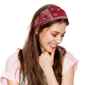 Opaska Do Włosów Szeroka Turban Elastyczna Bordo.png