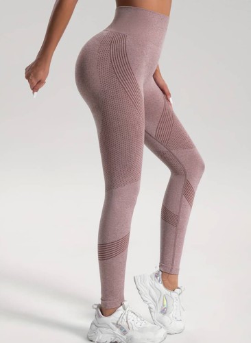 Legginsy Damskie Modelujące Pośladki Fitness różowe