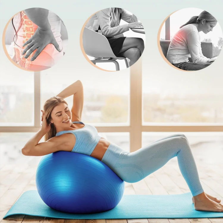 Piłka Gimnastyczna Do Ćwiczeń Fitness + Pomka 65 CM