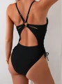 Wyszczuplający Jednoczęściowy Strój Kąpielowy Czarny