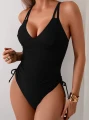 Wyszczuplający Jednoczęściowy Strój Kąpielowy Czarny