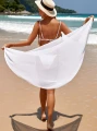 Chusta Plażowa Pareo Zwiewna Spódnica Biała