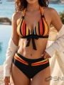 Strój Kąpielowy Dwuczęściowy Bikini Wysoki Stan