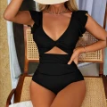 Strój Kąpielowy Jednoczęściowy Monokini Falbanki