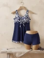 Tankini Dwuczęściowy Strój Kąpielowy Z Szortami.png